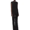 RICK OWENS FW25 CONCORDIANS NOUVEAU GOWN IN BLACK SHEER WOOL JERSEY. RP02E4574JWR-09