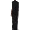 RICK OWENS FW25 CONCORDIANS NOUVEAU GOWN IN BLACK SHEER WOOL JERSEY. RP02E4574JWR-09