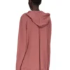 RICK OWENS FW25 CONCORDIANS OVERSIZED HOODIE IN ROSEWOOD LIGHTWEIGHT RASATO KNIT. RP02E4613M-13