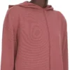 RICK OWENS FW25 CONCORDIANS OVERSIZED HOODIE IN ROSEWOOD LIGHTWEIGHT RASATO KNIT. RP02E4613M-13