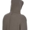 RICK OWENS FW25 CONCORDIANS PRECOLLECTION ZIPPED HOODIE IN DUST LAS PALMAS CASHMERE KNIT. RU02E1666KLWS-34