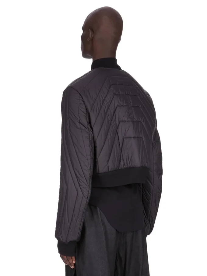 RICK OWENS FW25 CONCORDIANS QUILTED FLIGHT JKT IN BLACK LIGHT NYLON RU02E1727NPT1-09