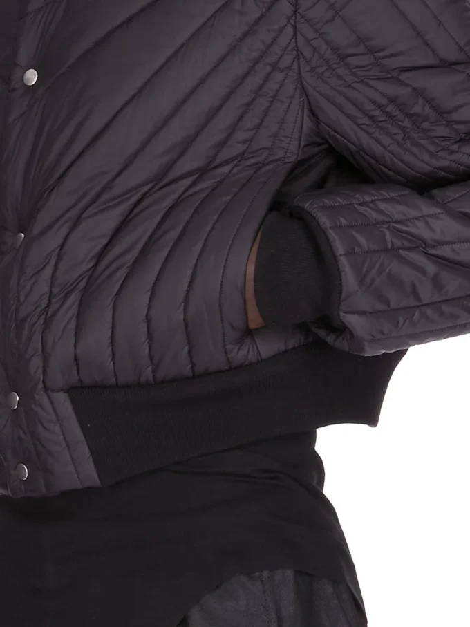 RICK OWENS FW25 CONCORDIANS QUILTED FLIGHT JKT IN BLACK LIGHT NYLON RU02E1727NPT1-09