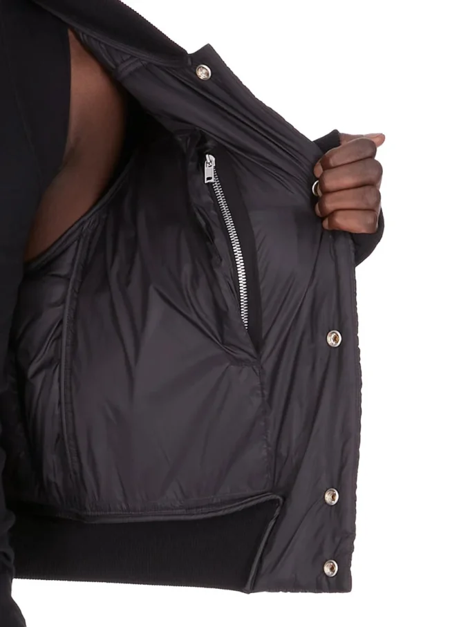 RICK OWENS FW25 CONCORDIANS QUILTED FLIGHT JKT IN BLACK LIGHT NYLON RU02E1727NPT1-09