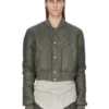 RICK OWENS FW25 CONCORDIANS QUILTED FLIGHT JKT IN BOSCO LIGHT NYLON. RU02E1727NPT1-25