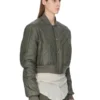 RICK OWENS FW25 CONCORDIANS QUILTED FLIGHT JKT IN BOSCO LIGHT NYLON. RU02E1727NPT1-25