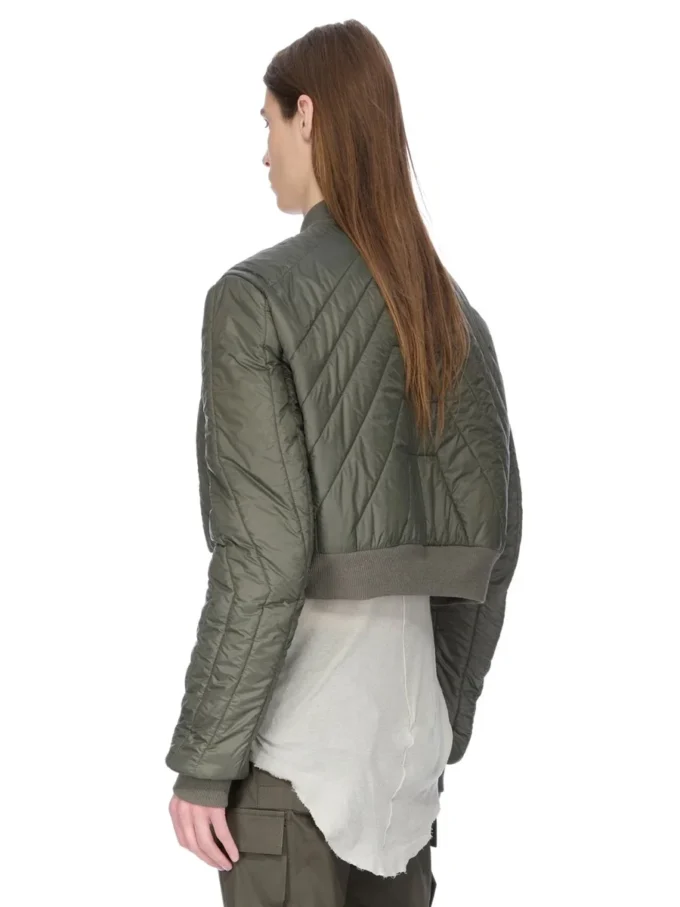 RICK OWENS FW25 CONCORDIANS QUILTED FLIGHT JKT IN BOSCO LIGHT NYLON. RU02E1727NPT1-25