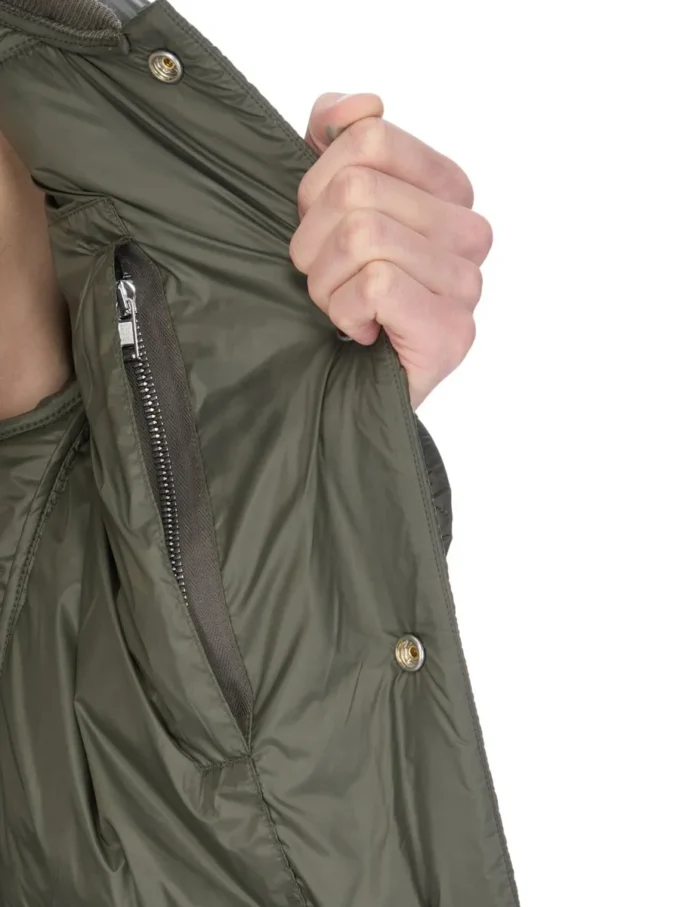 RICK OWENS FW25 CONCORDIANS QUILTED FLIGHT JKT IN BOSCO LIGHT NYLON. RU02E1727NPT1-25