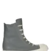 RICK OWENS FW25 CONCORDIANS SNEAKERS IN WASHED INDIGO/MILK/MILK FULL GRAIN COW LEATHER RP02E4890LCO-0611