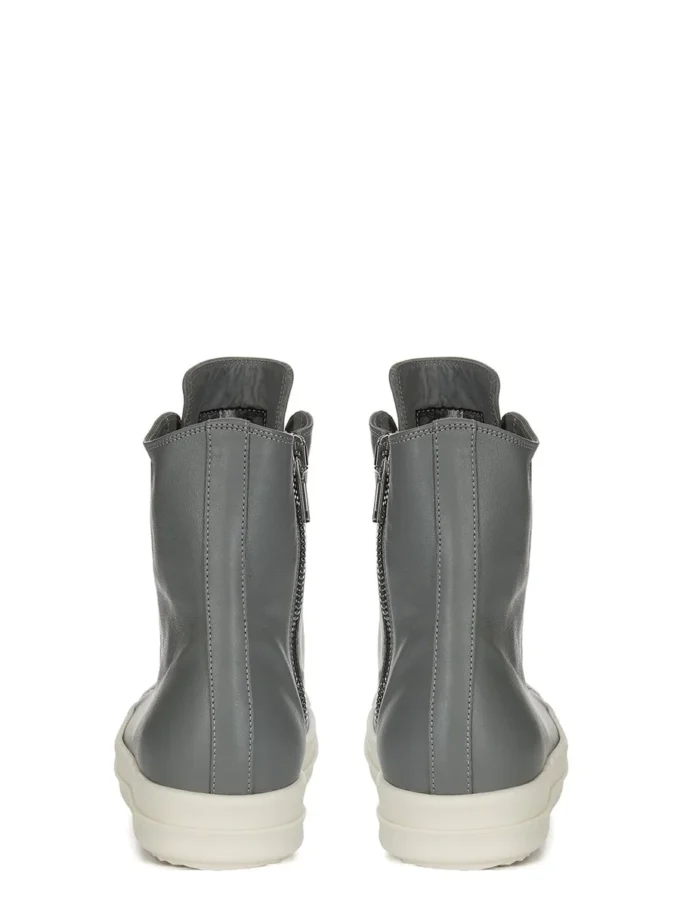 RICK OWENS FW25 CONCORDIANS SNEAKERS IN WASHED INDIGO/MILK/MILK FULL GRAIN COW LEATHER RP02E4890LCO-0611
