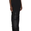 RICK OWENS LILIES FW25 CONCORDIANS EVA SKIRT IN BLACK VISCOSE CREPE JERSEY LI02E3316CVI-09
