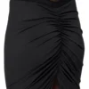 RICK OWENS LILIES FW25 CONCORDIANS EVA SKIRT IN BLACK VISCOSE CREPE JERSEY LI02E3316CVI-09