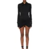 RICK OWENS LILIES FW25 CONCORDIANS LUNA SKIRT IN VISCOSE CREPE JERSEY LI02E3309CVI-09
